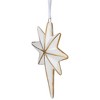 Northlight Star Hanging Christmas Ornament - 4" - White and Gold - 3 of 4
