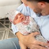 Sweet Jojo Designs Girl Baby Cocoon and Beanie Hat Swaddle Wrap Peony Floral Garden Pink and Ivory 2pc - 3 of 4