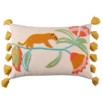 Melina Tiger Crewel Decorative Pillows - Levtex Home