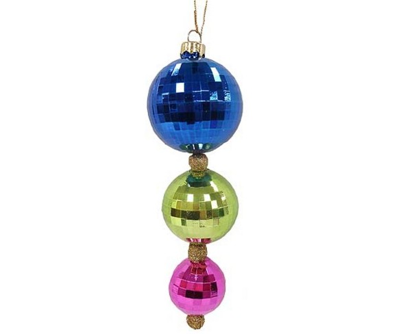 Pacific Rim 8" Disco Ball Trio Christmas Ornament - Blue