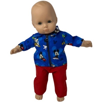Doll Clothes Superstore Handmade Mickey Jacket With Pants Fits 14-15 Inch Baby Dolls