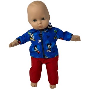Doll Clothes Superstore Handmade Mickey Jacket With Pants Fits 14-15 Inch Baby Dolls - 1 of 4