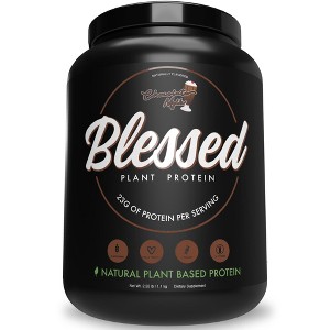 Blessed Plant Based Vegan Protein Powder - 23g of Pea Protein Powder, Dairy Free, Gluten Free, Soy Free - 30 Servings (Chocolate Mylk) - 1 of 4