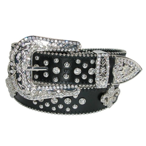 CTM 1 1/2 Inch Western Rhinestone Belt ( Available) (Women's Plus