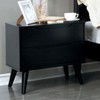 Gulches Black Mid-Century Nightstand with Sleek Design - 3 of 4