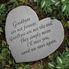 Kay Berry Goodbyes Are Not Forever Great Thought Hearts Memorial Stone Plaque Ornament - 2 of 2
