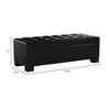 CAVINAS Rectangle Storage Ottoman Bench, Tufted Bonded Leather Ottoman Bench with Storage Space, Ottoman Foot Rest for the Living Room, Entryway - 4 of 4