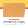 School Smart No Claps Envelopes with Ungummed Flap, 14 x 18 Inches, Kraft Brown, Pack of 25 - 3 of 4