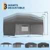GustoWave 10'x20' Portable Pop-Up Canopy Tent with 4 Sidewalls for Outdoor Events, Camping - 3 of 4
