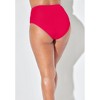 Swimsuits for All Women's Plus Size Side Knot Drape Overlay High Waist Bikini Brief - 3 of 4