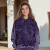 Dalix Butterfly Embroidery Washed Sweatsuit Set Hoodie Jogger Soft Fleece Relaxed Fit Lounge Womens in Purple XL X-Large - 4 of 4