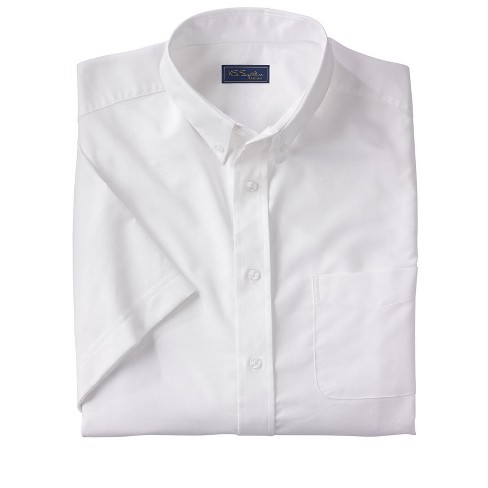 Marquis Men's White Big & Tall Short Sleeve Regular Fit Dress shirt - 4X  Large