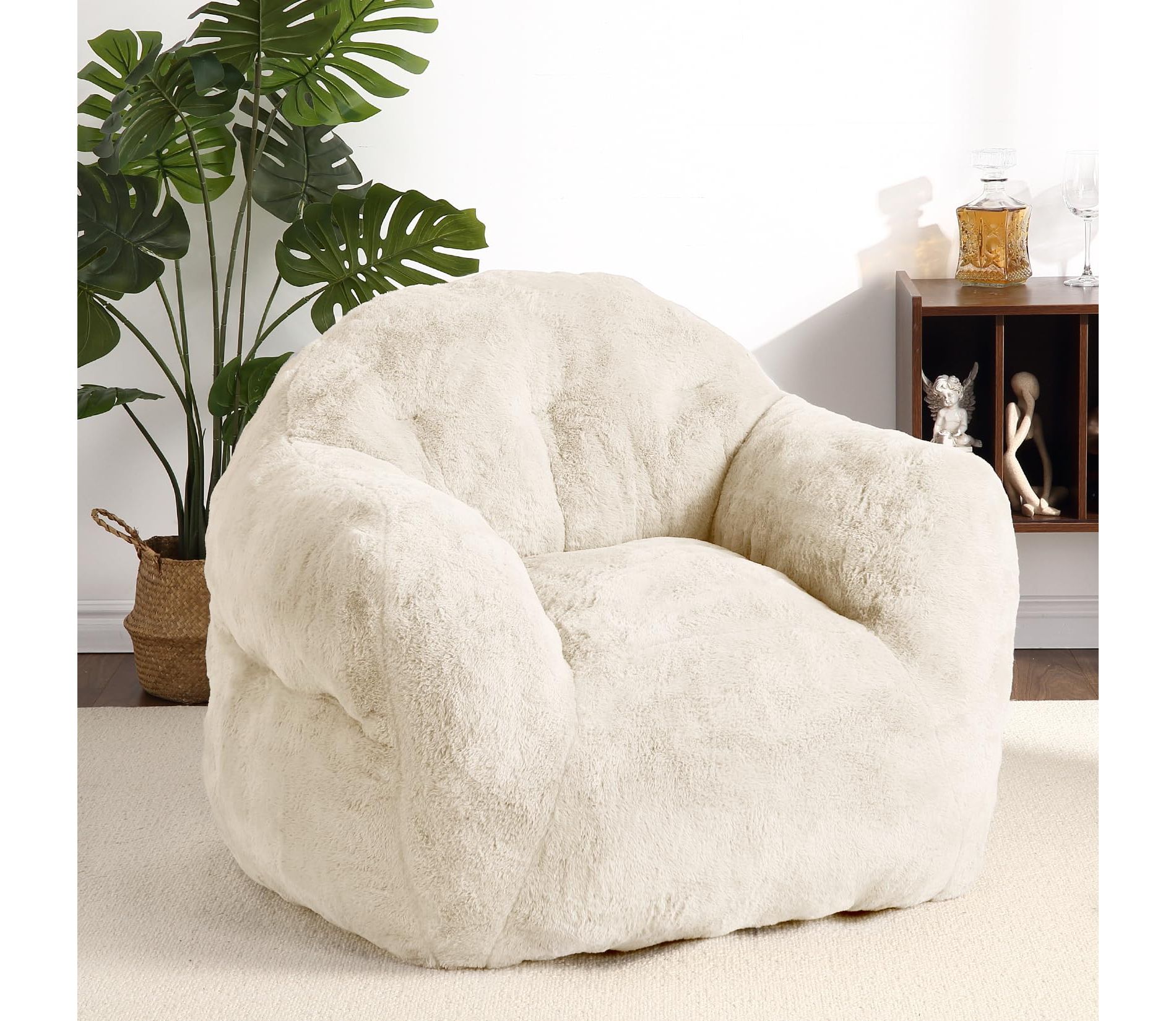 TROPOW Extra Large Bean Bag Chair,Pre-Filled Plush Beanbag Sofa for Adults, Kids & Teens, Comfortable Lounge Chair for Bedroom & Living Room