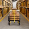 VEVOR 1200 Lbs Steel Garden Cart, Heavy Duty Pullable Garden Wagon Yard Cart, 2 in 1 Outdoor Metal Utility Wagon Yard Trailer, Black - 2 of 4