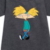 - Hey Arnold! - Distressed Arnold Graphic Short Sleeve Fleece Dress - 2 of 3