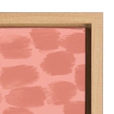 Desert Wanderer Lady Abstract Canvas Wall Art with Natural Frame