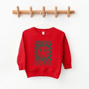 The Juniper Shop Christmas Cutie Checkered Youth Ultra-Soft Graphic Sweatshirt - M - Red - 1 of 3