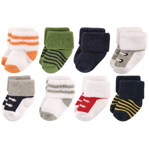 Luvable Friends Baby Boy Newborn and Baby Terry Socks, Athletic - image 1 of 4