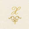 Linum Home Textiles 100% Turkish Cotton MONICA Gold Thread 2PC Embellished Washcloth Set - 3 of 3