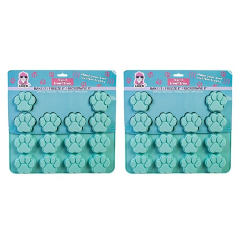 American Pet Supplies Paw Print 3 In 1 Silicone Baking Treat Tray