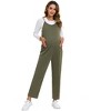 Women's Maternity Jumpsuit Wide Leg Sleeveless Adjustable Strap Pockets Casual Romper with Belt - 3 of 4
