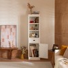 75" Narrow Bookcase with Drawer & Cabinet,5-Tier Freestanding Storage & Display Shelf for Living Room,Bedroom,Entryway-Baofuwish - 3 of 4