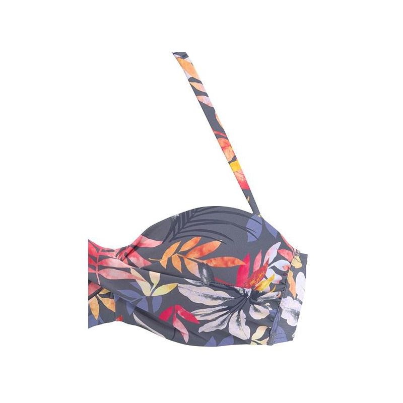 LASCANA Women's Tropical Print Bandeau Bikini Swimwear Top, 5 of 7