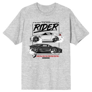 The Fast & the Furious It's Not the Ride It's The Rider Men's Athletic Gray Graphic Tee - 1 of 2