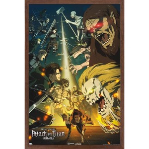Trends International Attack on Titan: Season 4 - Key Visual 3 Framed Wall Poster Prints - 1 of 4