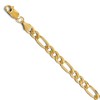 Black Bow Jewelry Men's 6.25mm 14k Yellow Gold Solid Flat Figaro Chain Bracelet, 8 Inch - 3 of 4