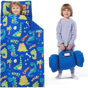 Joyfy Toddler Nap Mat with Pillow & Blanket - 55''*30'' for Kids Ages 3-7 Years - Soft Kids Sleeping Mat for Preschool Daycare and Sleepovers - 1 of 4