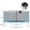 DSVIMOY 14FT Trampoline for Kids with Safety Enclosure Net, Basketball Hoop and Ladder, Round Outdoor Recreational Trampoline, Blue, 168"*168"*105" - 3 of 4