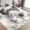 Machine Washable Area Rug 5x7 Contemporary Abstract Rug for Bedroom with Non Slip Backing Low Pile Soft Marble Printed Floor Carpet - 4 of 4