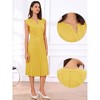 Allegra K Women's Sleeveless Casual V Neck Button Pleated Midi Dress - 2 of 4