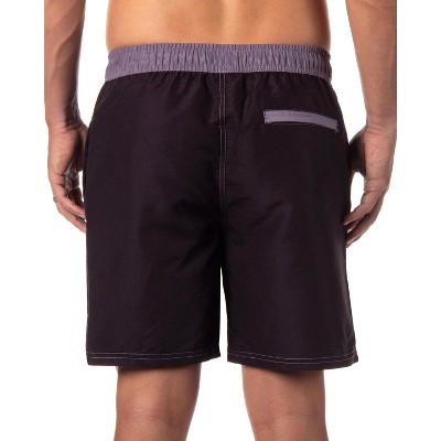 INTIMO Men's Tropical Swimming Trunks Pool Waterpark Board Shorts Mesh Netting Elastic Waistband (Large) Black — фото 4