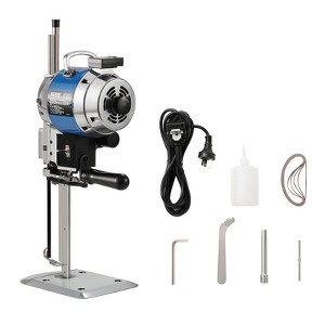 VEVOR Fabric Cutter, 750W High-Speed Straight Knife Cloth Cutting Machine, 9.8" Alloy Steel Blade, Industrial Fabric Cutting Machine, Blue&Silver - 1 of 4