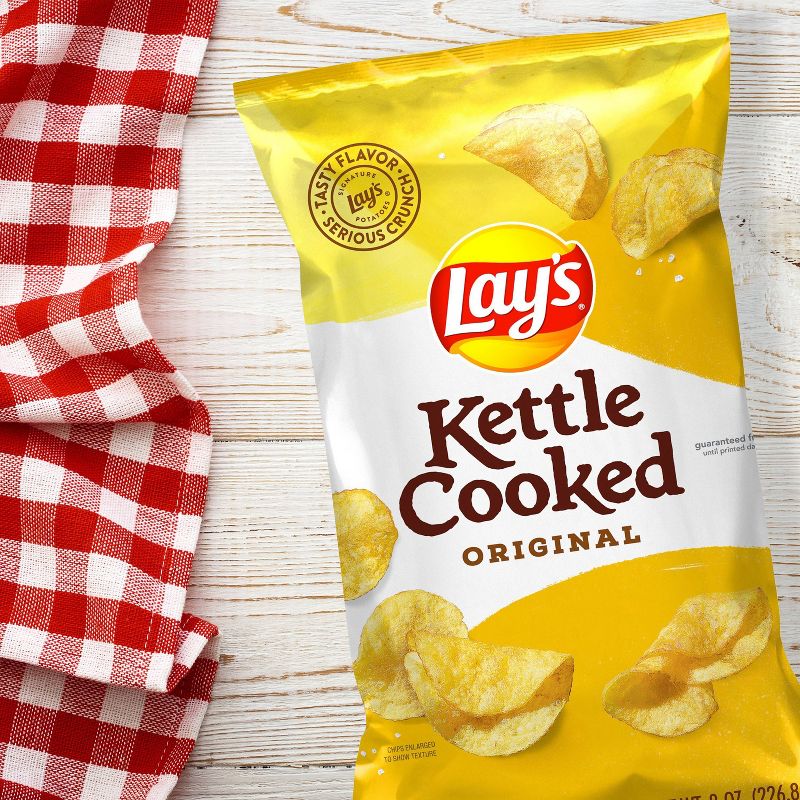 Lay's Kettle Cooked Original Potato Chips - 8.0oz, 4 of 6
