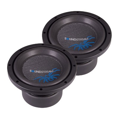 Soundstream 500 Watt 8 Inch Reference R3 Series Dual 2 Ohm Subwoofer for Vehicle Car Truck Audio Speaker Sound Systems, Blue/Black (2 Pack)