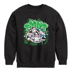 Boys' - Teenage Mutant Ninja Turtles - Paint Logo Graphic Long Sleeve Fleece Sweatshirt - 1 of 4