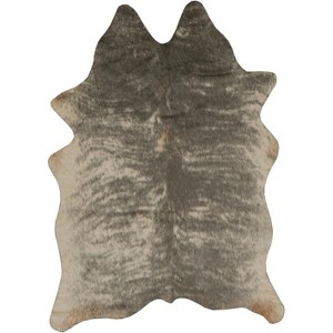 HomeStock FAUX COW HIDE MINI GREY MIX, Tufted and Printed, Transitional - 1 of 4