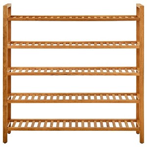 vidaXL Shoe Rack Shoe Storage Organizer Shoe Shelf for Closet Solid Oak Wood - 39.4" 39.4" - 1 of 4
