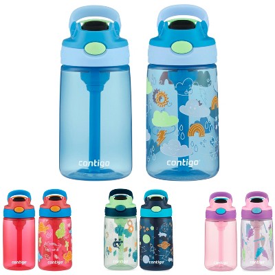 Contigo Kid's 14 Oz. Plastic Water Bottle With Redesigned Autospout Straw 2- pack : Target
