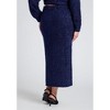 ELOQUII Women's Plus Size Metallic Sweater Skirt With Slit - 4 of 4