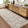 Nasitip Washable Rug-Modern Plaid Area Rug Non Slip Soft Rugs-Low Pile Foldable Floor Cover Accent Carpet - 2 of 4