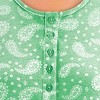 Collections Etc 2-Piece Button Front Paisley Cotton Knit Nightgowns - 3 of 4