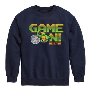 Boys' - Teenage Mutant Ninja Turtles - Game On Mike Graphic Long Sleeve Fleece Sweatshirt - 1 of 4