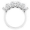 Pompeii3 5Ct Asscher Cut Moissanite Five Stone Wedding Ring Anniversary Band White Gold - 4 of 4