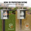VEVOR Temporary Power Outlet Panel, 125/250V, RV Power Outlet Box with a 20/30/50 Amp Receptacle Installed, Gray - 4 of 4