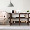 Costway 59'' 3 Tier Console Table with Storage Wooden Sofa Entryway Table Brown Walnut - 4 of 4