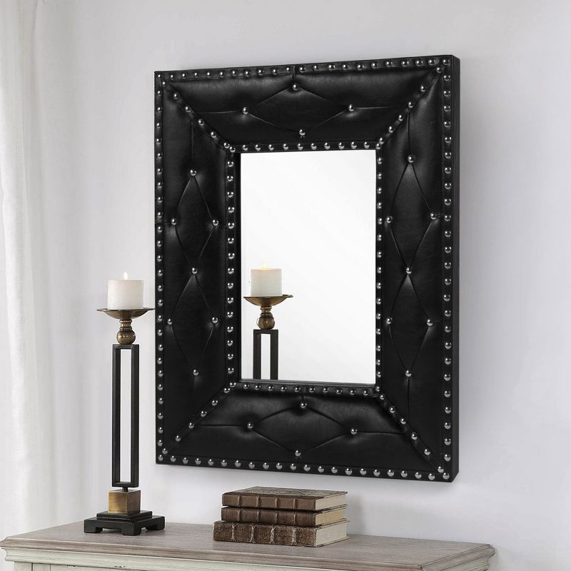 Sofie 21" x 26" Decorative Wall Mirrors With Rectangle PU Covered MDF Framed Mirror-The Pop Home, 3 of 9